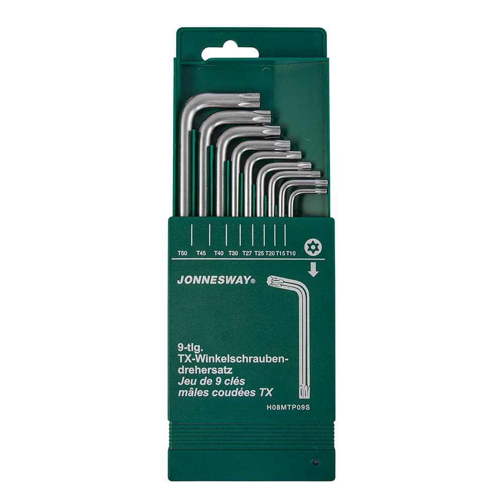 Набор шестигранных ключей Jonnesway Torx 10-50 мм (H08MTP09S) (9 шт.)