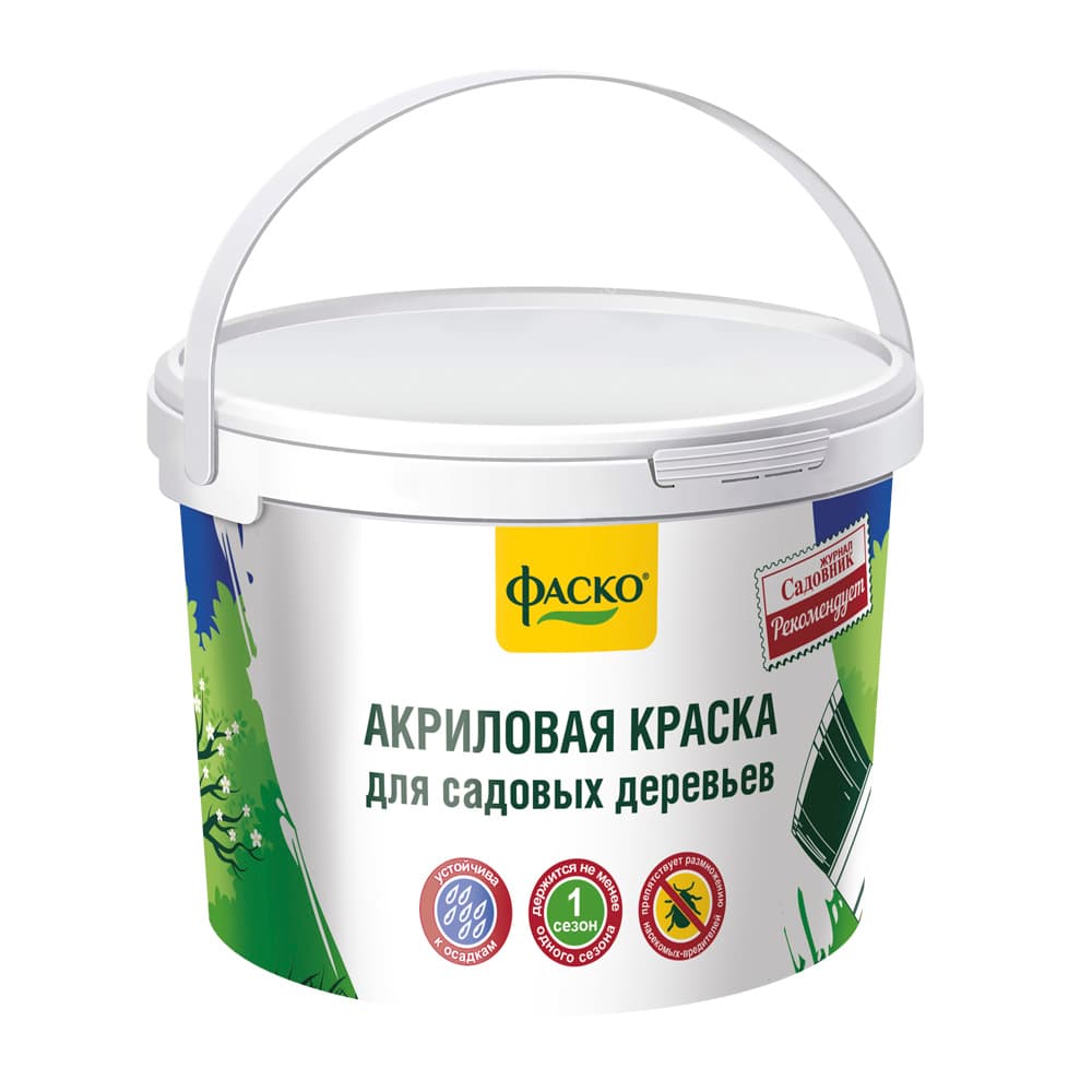 Краска для деревьев защитная Фаско акриловая 2,5 кг