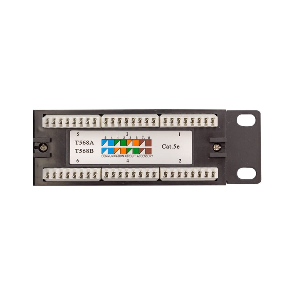 Патч-панель EKF teracom 19'' cat.5e 1u неэкранированная utp 24 порта rj-45 110 idc TRC-PPNL-5EUTP-1U24