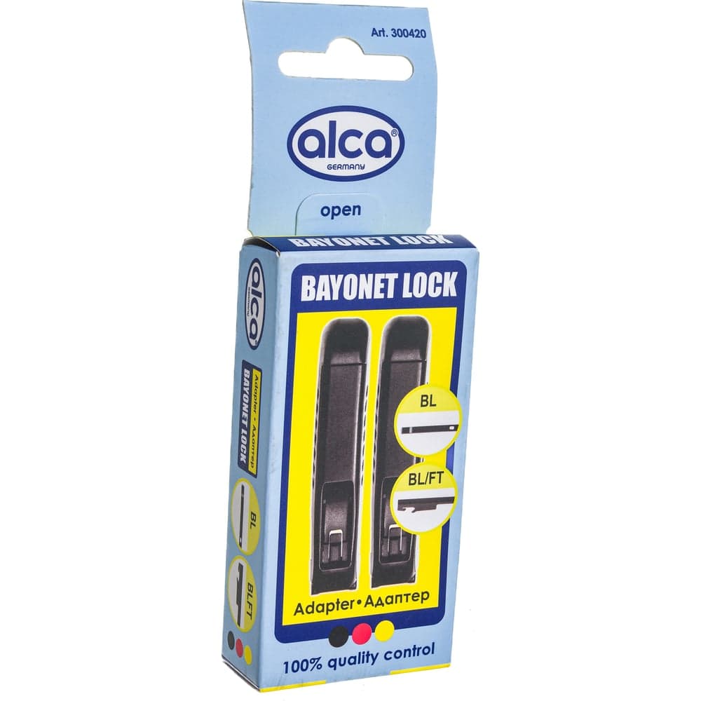 Адаптеры для щеток стеклоочистителя с прямым поводком BAYONET LOCK в коробке, 2 шт. Alca 300 420