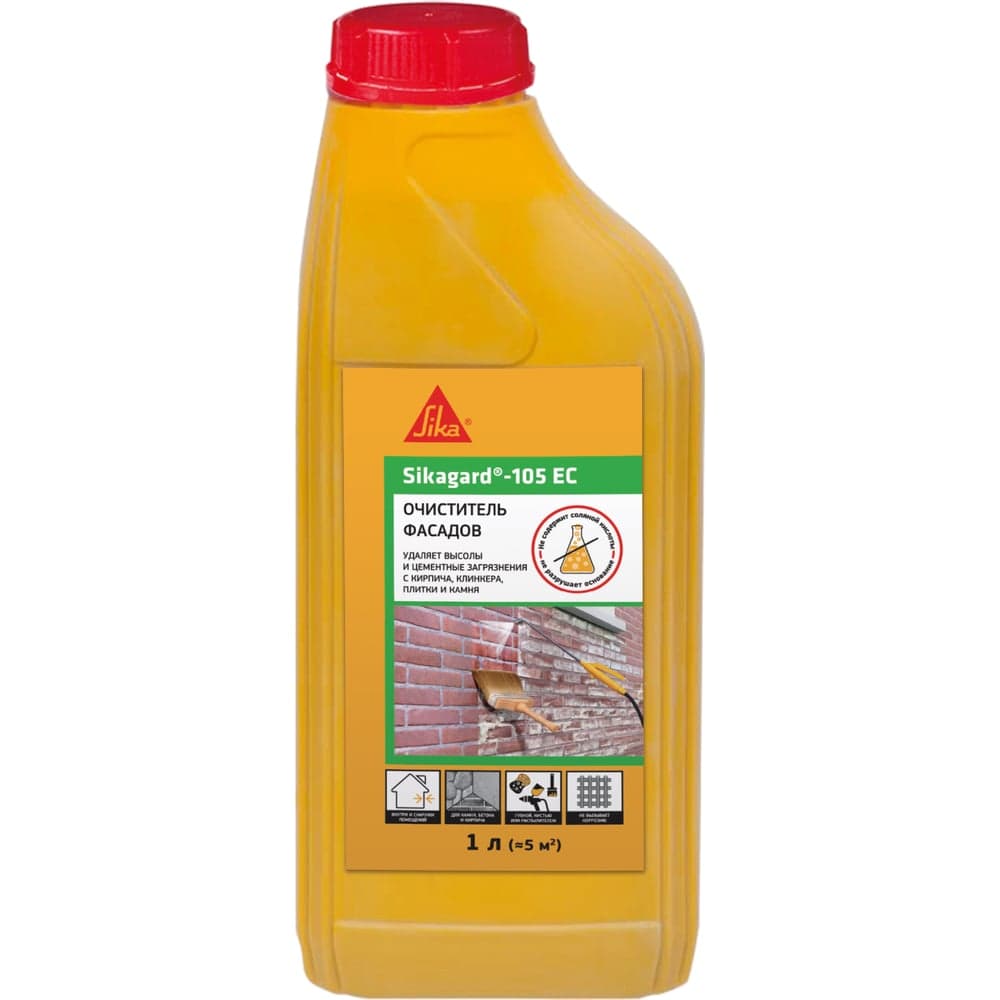 Средство для удаления высолов с фасадов зданий SIKA Gard-105 EC Канистра 1л. 573450