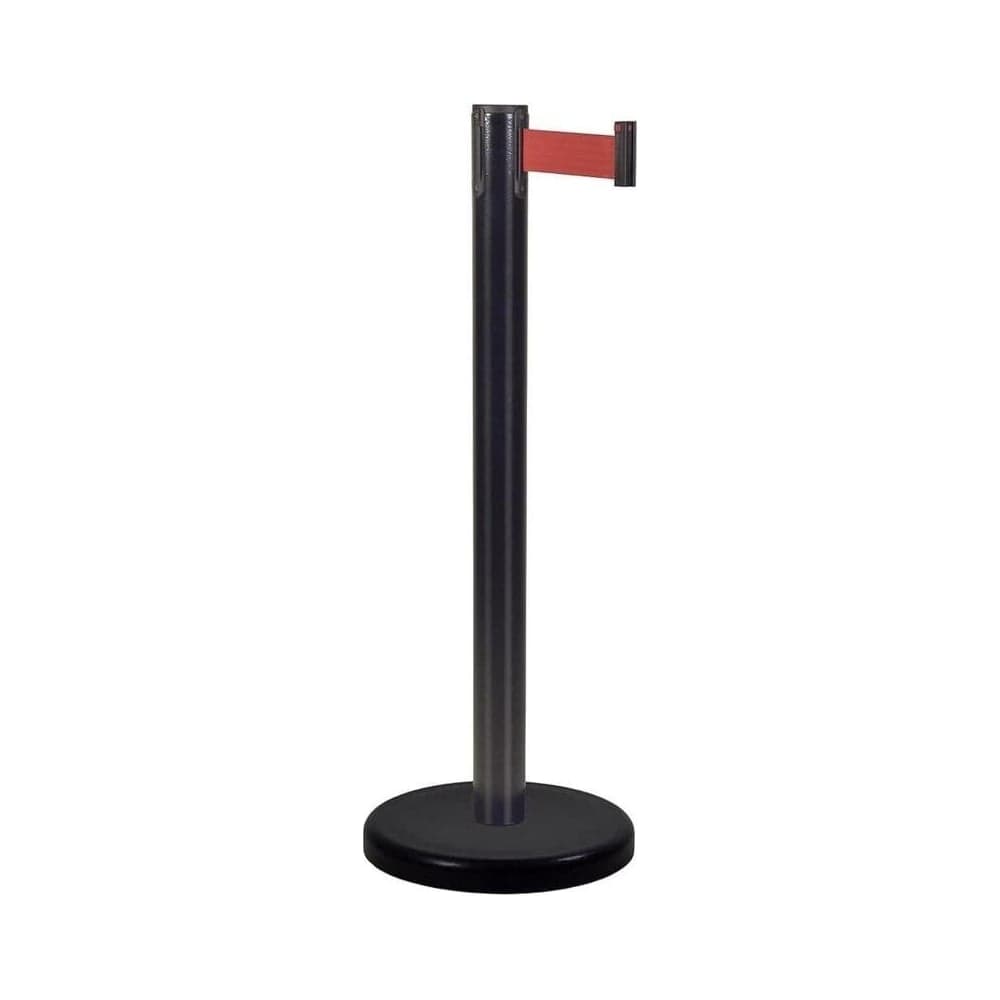 Стойка ограждения RUSBARRIER с лентой 3 м BSLN-Х86333 BLACK red