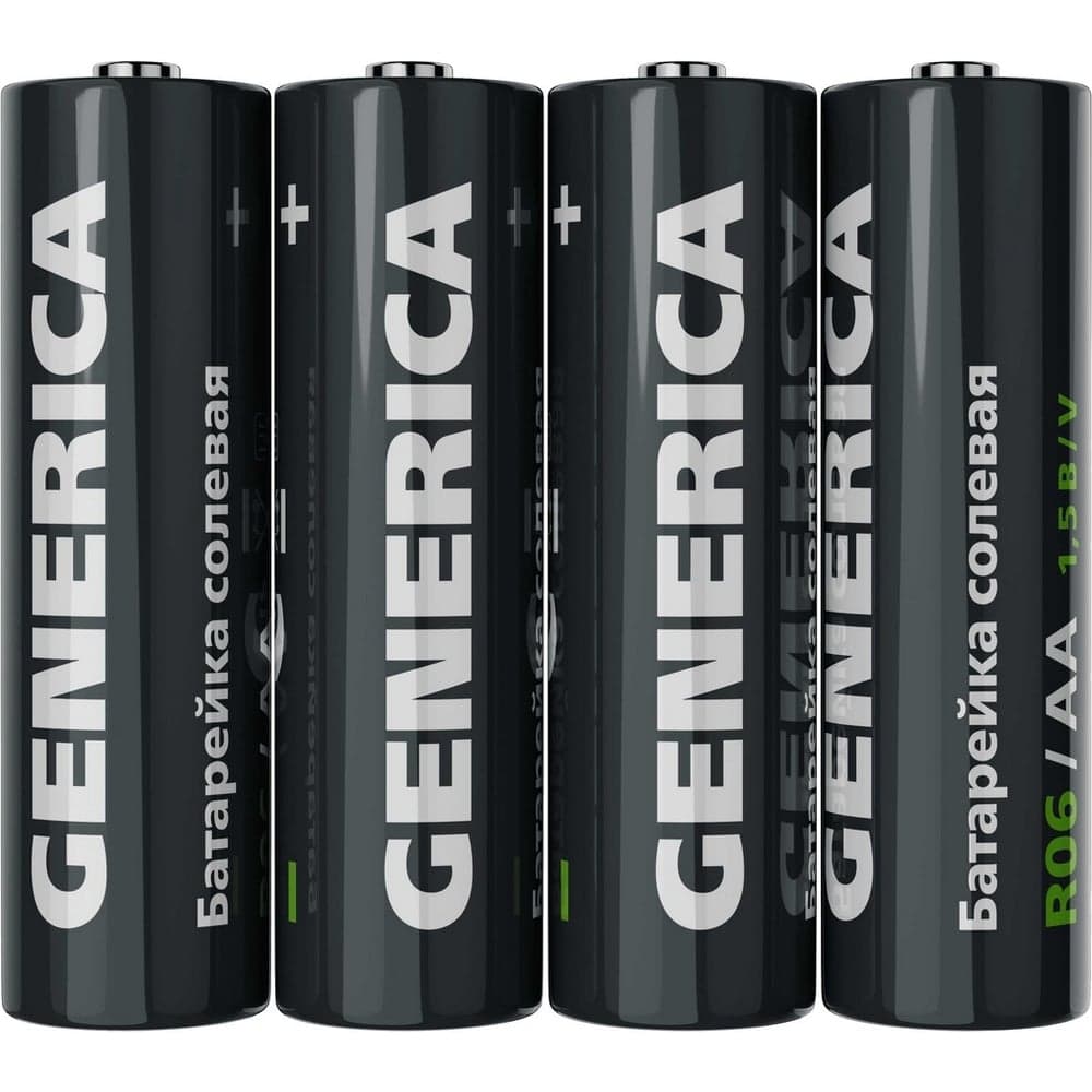 Солевая батарейка GENERICA r06/aa (4шт/пленка) ABT-R06-ST-L04-G