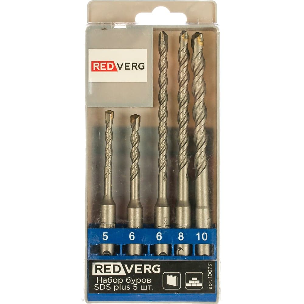 Набор буров SDS plus, 5 шт. REDVERG 6621027
