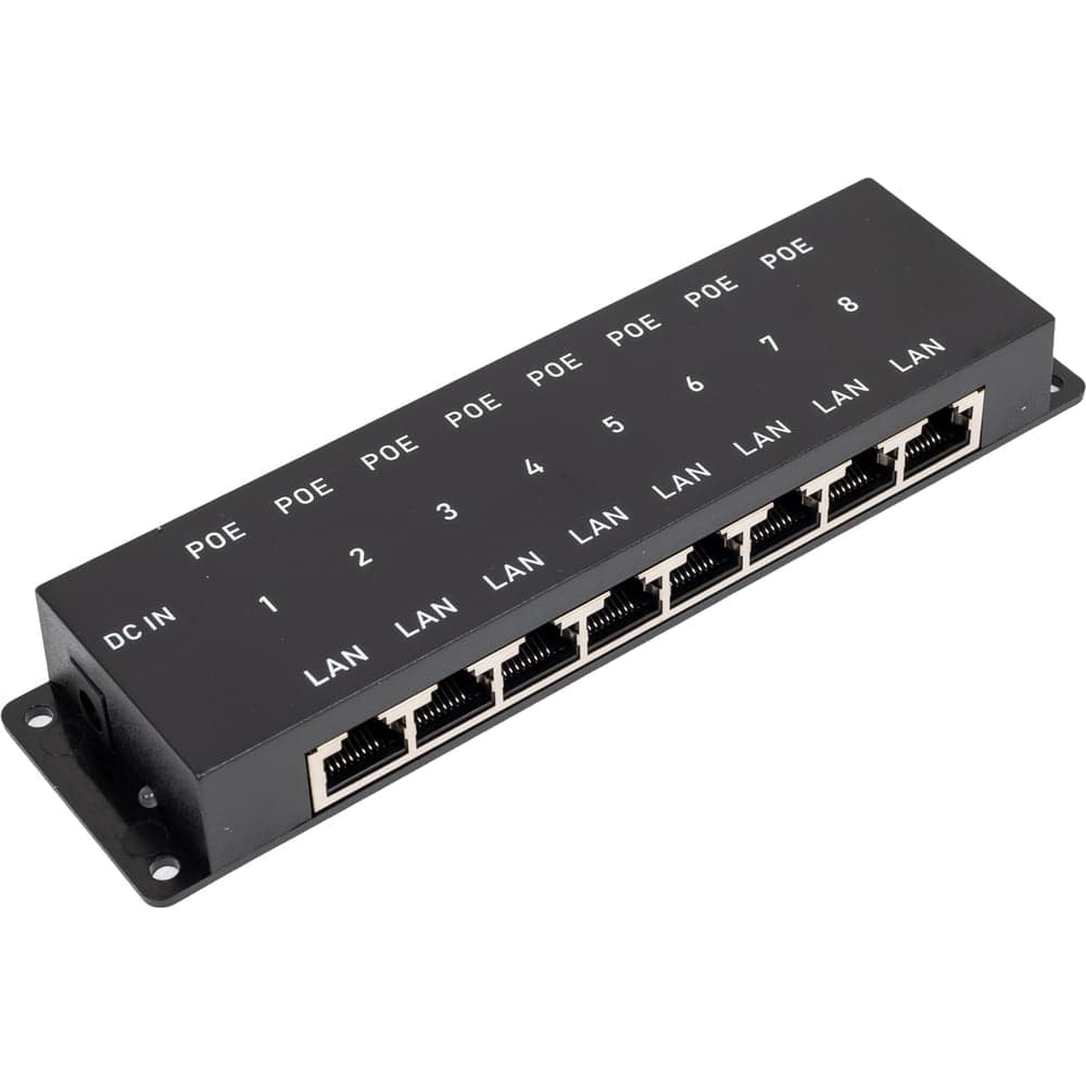Пассивный PoE-инжектор OSNOVO Midspan-8/P Fast Ethernet на 8 портов. sct0947