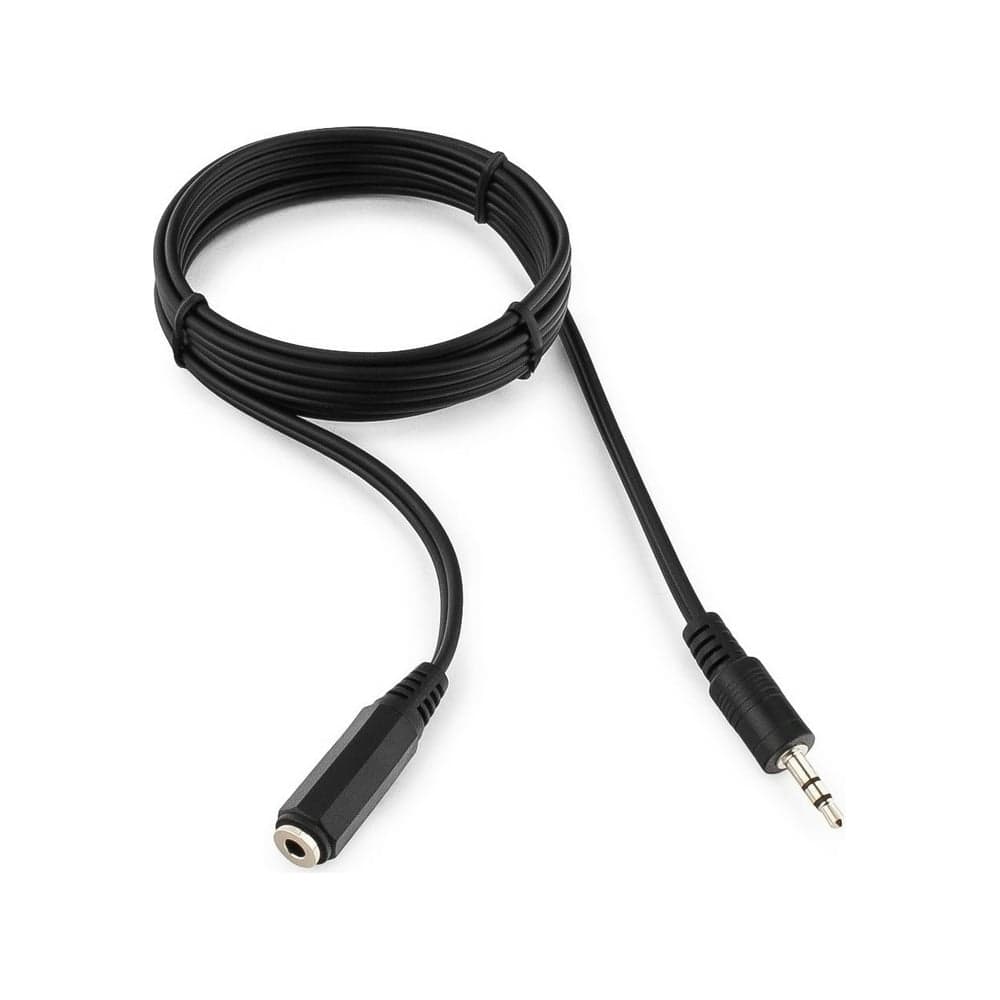 Кабель Cablexpert аудио удлинитель, Jack 3.5(M)/Jack 3.5(F), 1.5м, черный, пакет CCA-423