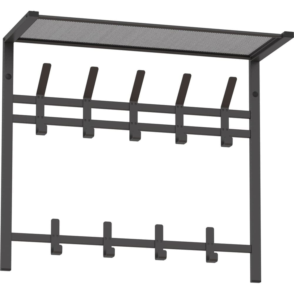 Вешалка ЗМИ с полкой 2-х ярусная Торонто 22, hanger with shelf графит ВСПТ22 ГР