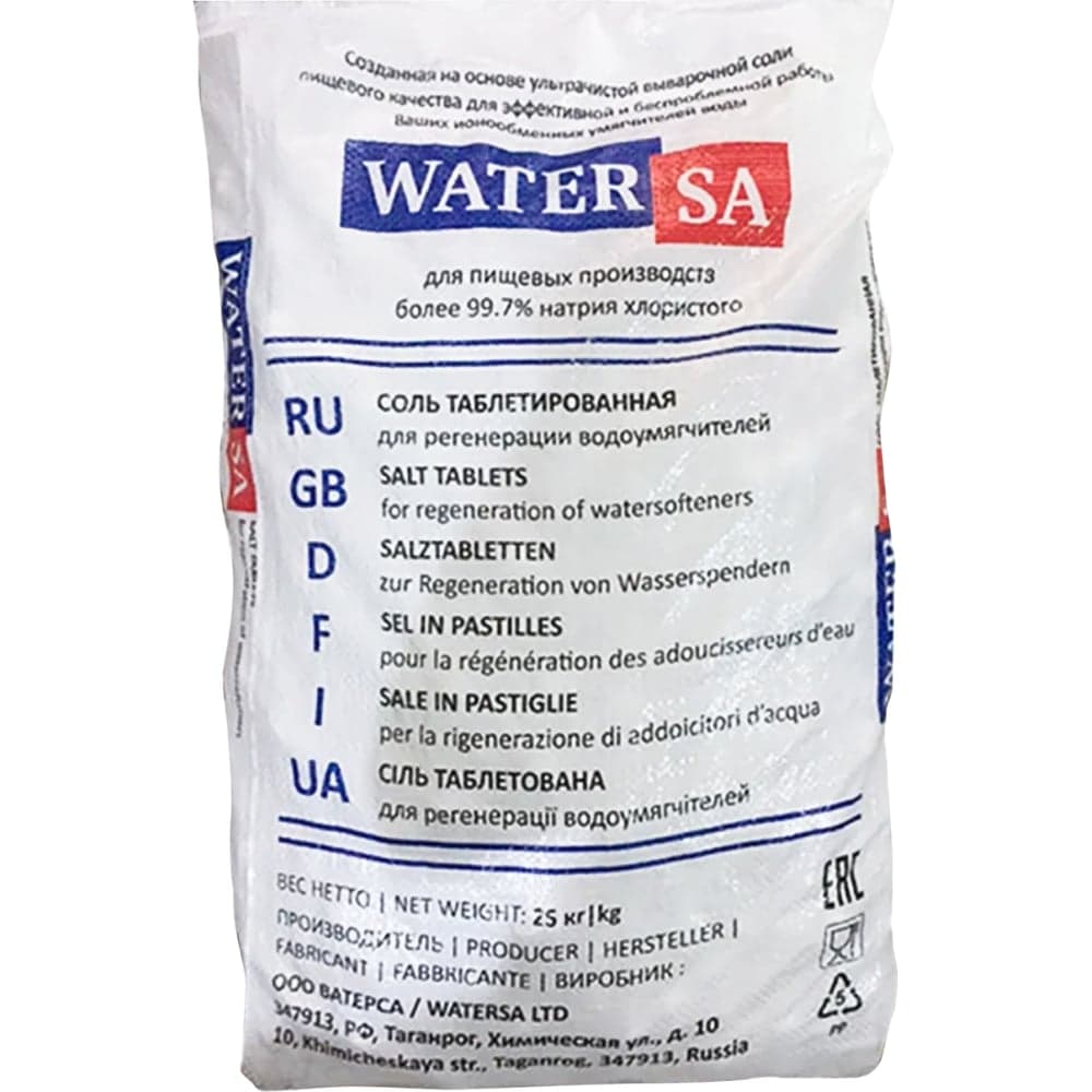 Соль таблетированная WaterSa 25 кг 2298