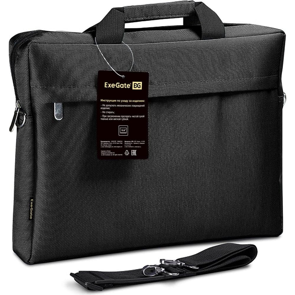 Сумка ExeGate Start S15 Black, черная, полиэстер, для ноутбуков до 15.6 " 205135