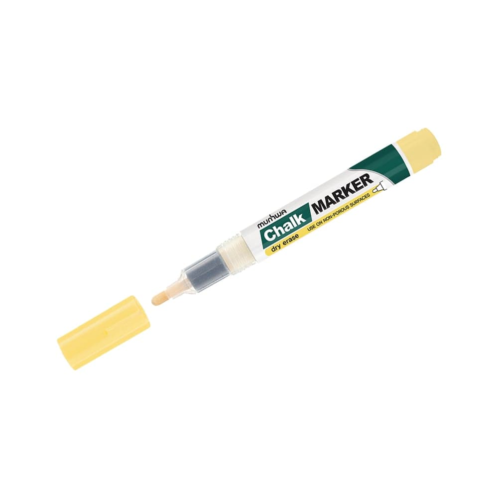 Меловой маркер Munhwa Chalk Marker желтый, 3мм CM-08