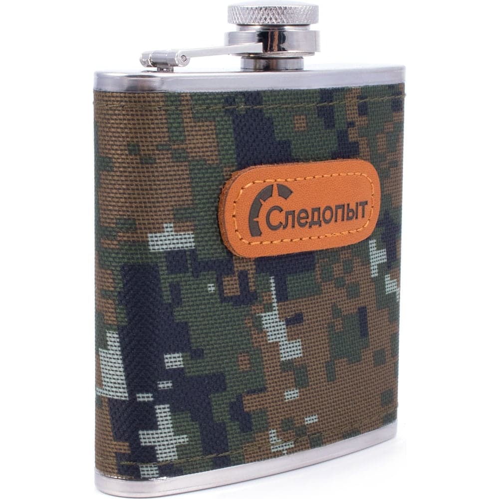 Фляжка Следопыт в оплетке из oxford camo pixel, 180 мл PF-BD-F20