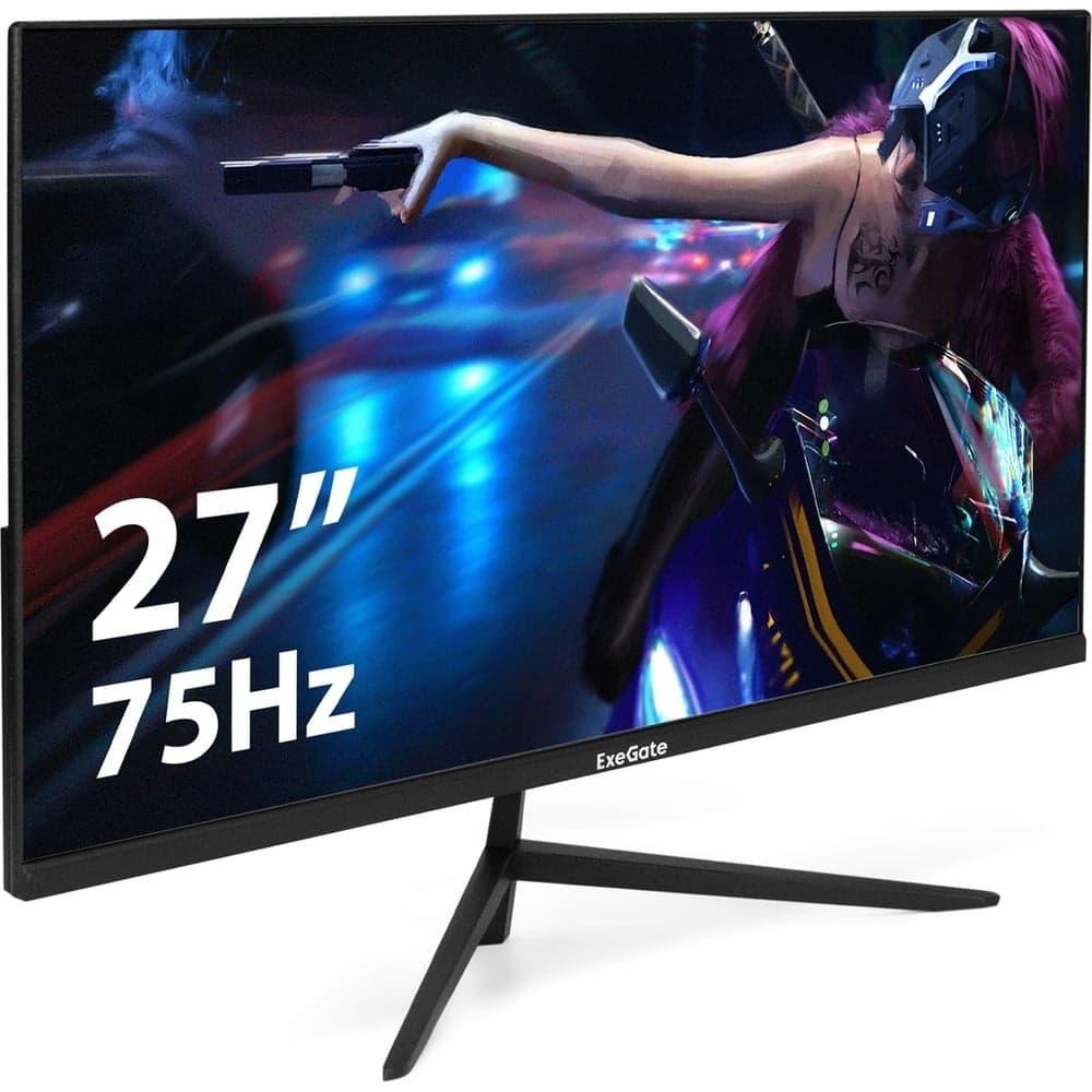 Монитор ExeGate безрамочный с аудио выходом 27SmartViewEZ2700AIPSLEDGradeA+, FHD, 1920x1080@75Гц, 16:9, 250cdm2, 1000:1, 178178, 5ms, D-Sub, HDMI1.4, Audio-out, FreeSync, Flic 296283