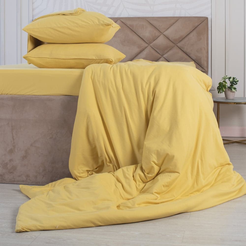 Пододеяльник KUPU-KUPU VIOLETT 220x200, трикотаж, горчица KPМ-22горчица