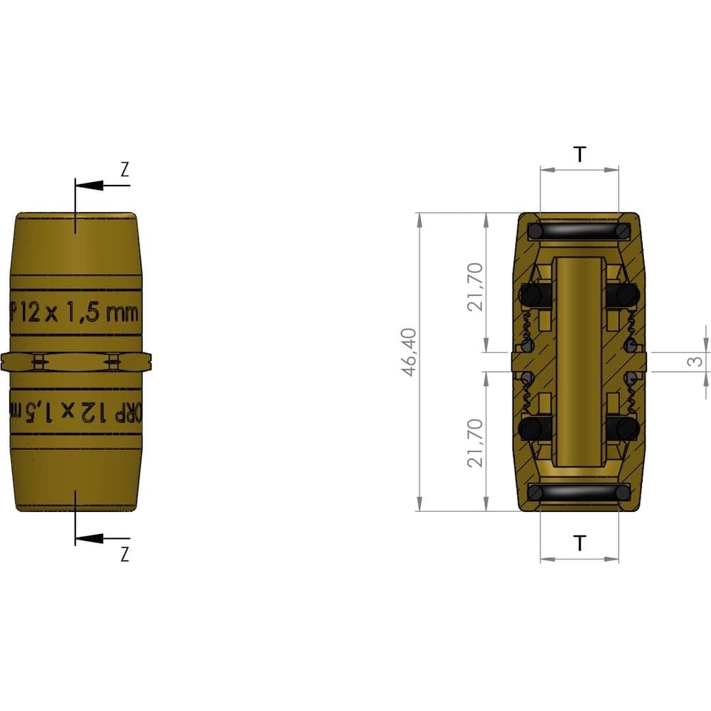 Фитинг прямой 6x1/6x1 мм ORPASAN ORP 4280