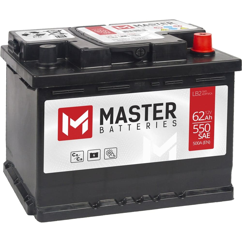 Аккумулятор MASTER BATTERIES 62Ah R+ MB620