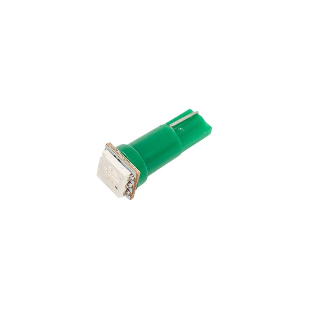 Светодиод Nord-Yada T5-02 (1SMD) 12V W1,2W Base:W2,0x4,6d 0.1W зеленый (2 шт в 1 упаковке) 901145