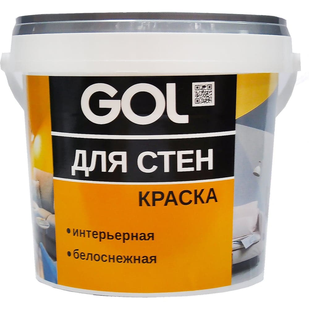 Акриловая краска для стен Palizh GOL ВД-АК-2180 белоснежная 152 1,4 кг 11605770