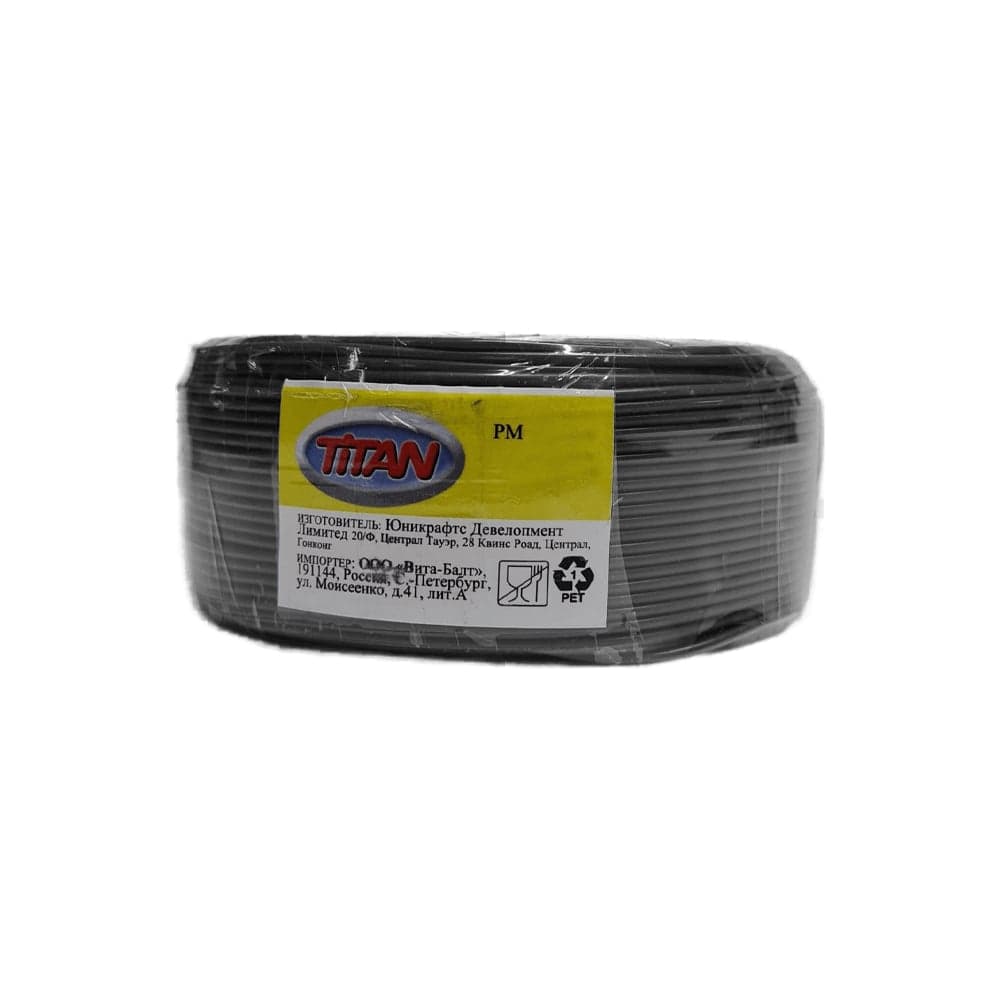 Провод PM Terminator 0,75 100м, сечение 0,75мм², Cu; черный Titan 0020426