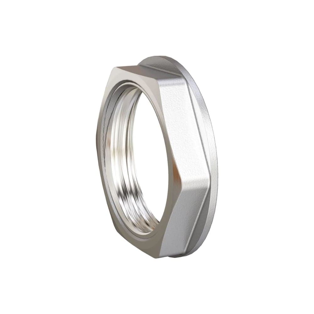 Контргайка LD PRIDE DN15 (1/2") латунь никель с биркой LD.67.518.15