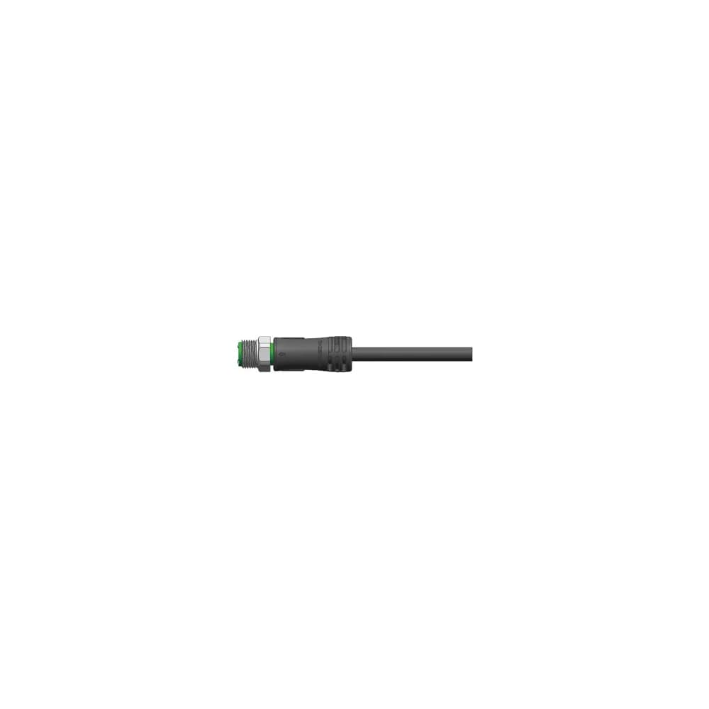 Соединитель кабельный VELLEDQ M12-M05T-2.0PVC/BK, Вилка, Прямой с кабелем, Пластик 5-PINIP67, кабель 2 м, 60 DC, 08-00024736