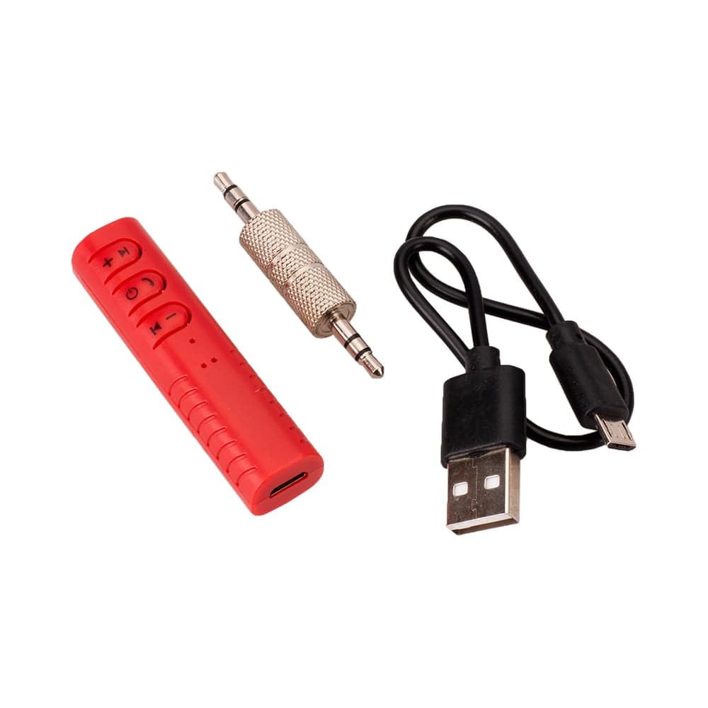 Адаптер AurA AUX разъём Mini 3,5mm jack, цвет красный ABT-903R