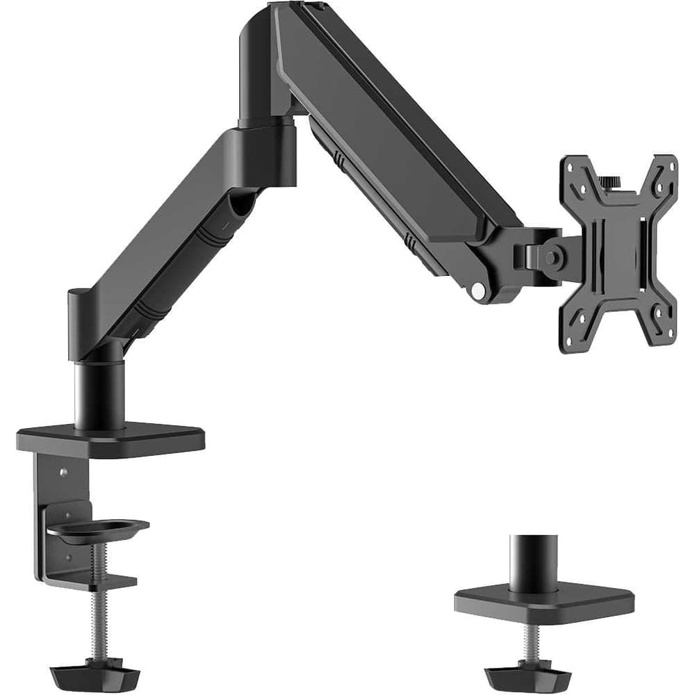 Кронштейн для монитора, одинарный, газлифт Filum VESA: 75x75/100x100, для диагонали 10-32, макс нагрузка 10 кг, кабель-канал, черный FL-DMG001SB