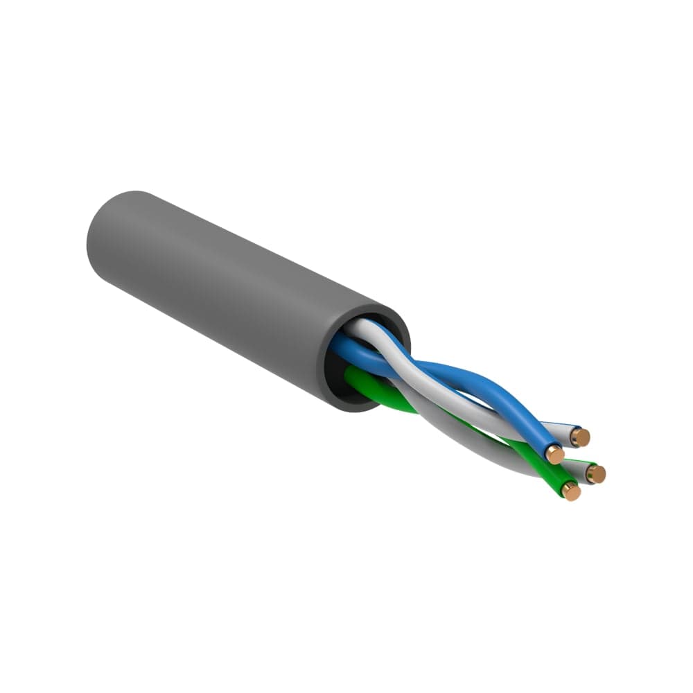 Витая пара ITK U/UTP кат.5E 2х2х24AWG solid PVC серый (500м) LC1-C5E02-111
