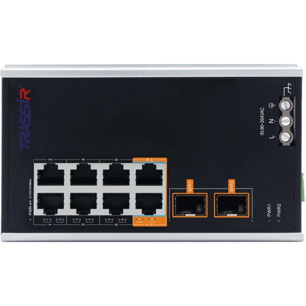 Коммутатор Trassir Ethernet, PoE TR-NS15102S-130-8POE УТ-00060796
