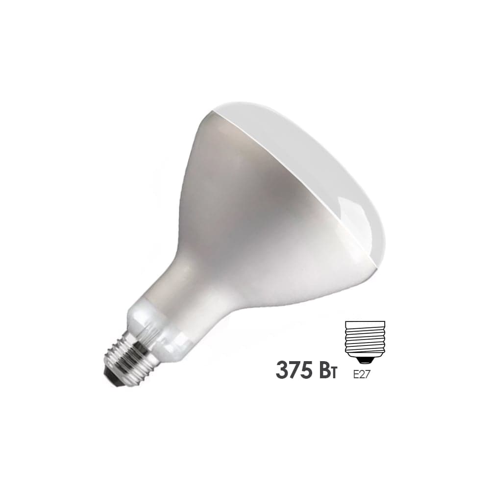 Инфракрасная лампа FL-LED FL-IR R125 375W CLEAR E27 230V прозрачное стекло 609854