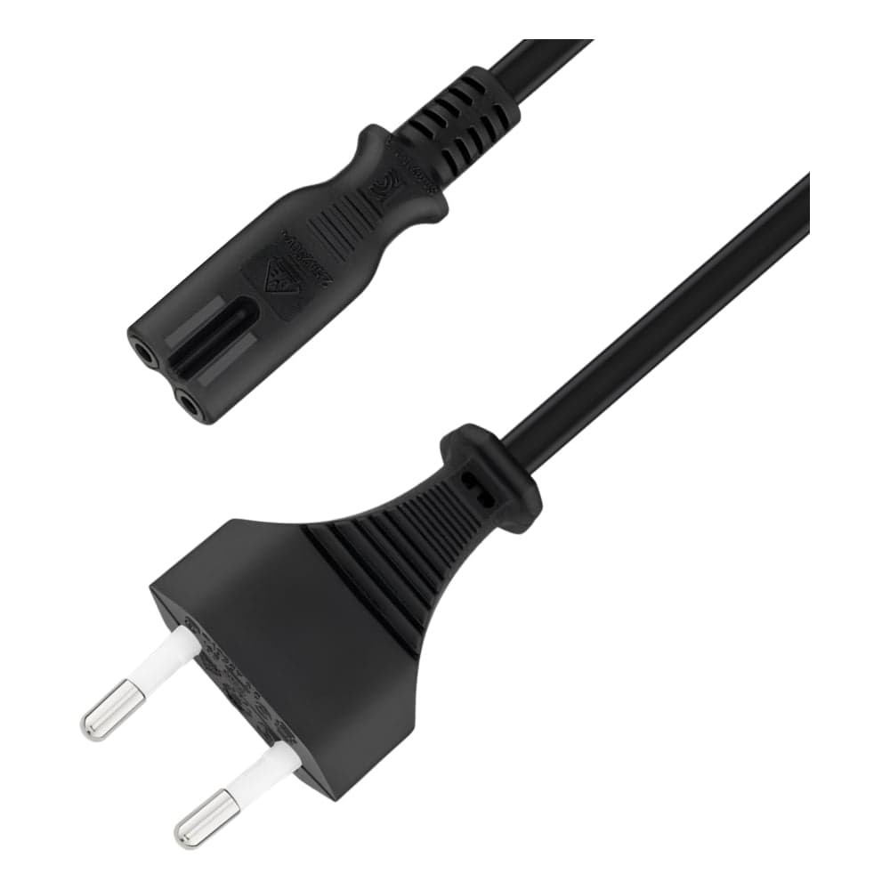 Кабель питания 5bites IEC-320-C7 - CEE 7/16 восьмерка 220V сечение 2x0.50мм2 VDE 1м PC305-10A