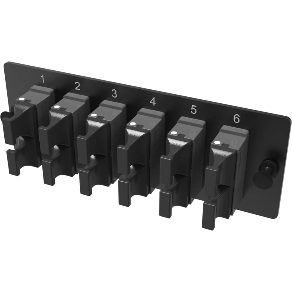Адаптерная планка DKC с установленными 12xMTP адаптерами aligned key цвет адаптера серый, OM4, 1 HU 1 шт RNAP12M1U4