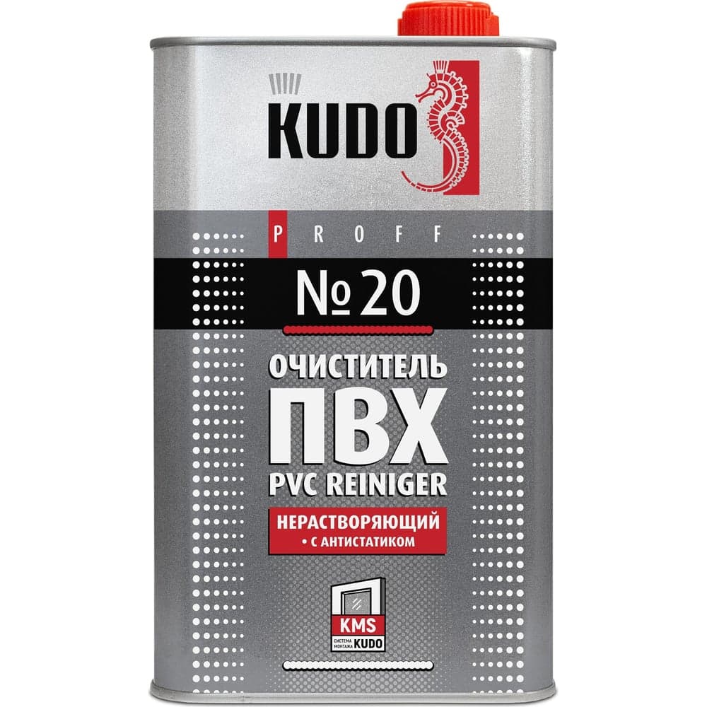 Очиститель для ПВХ KUDO №20 PROFF с антистатиком нерастворяющий, 1000 мл SMC-020