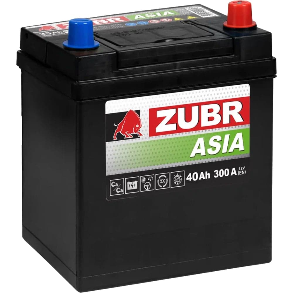 Аккумуляторная батарея ZUBR Premium Asia 40Ah R+ (без борта) ZPA400