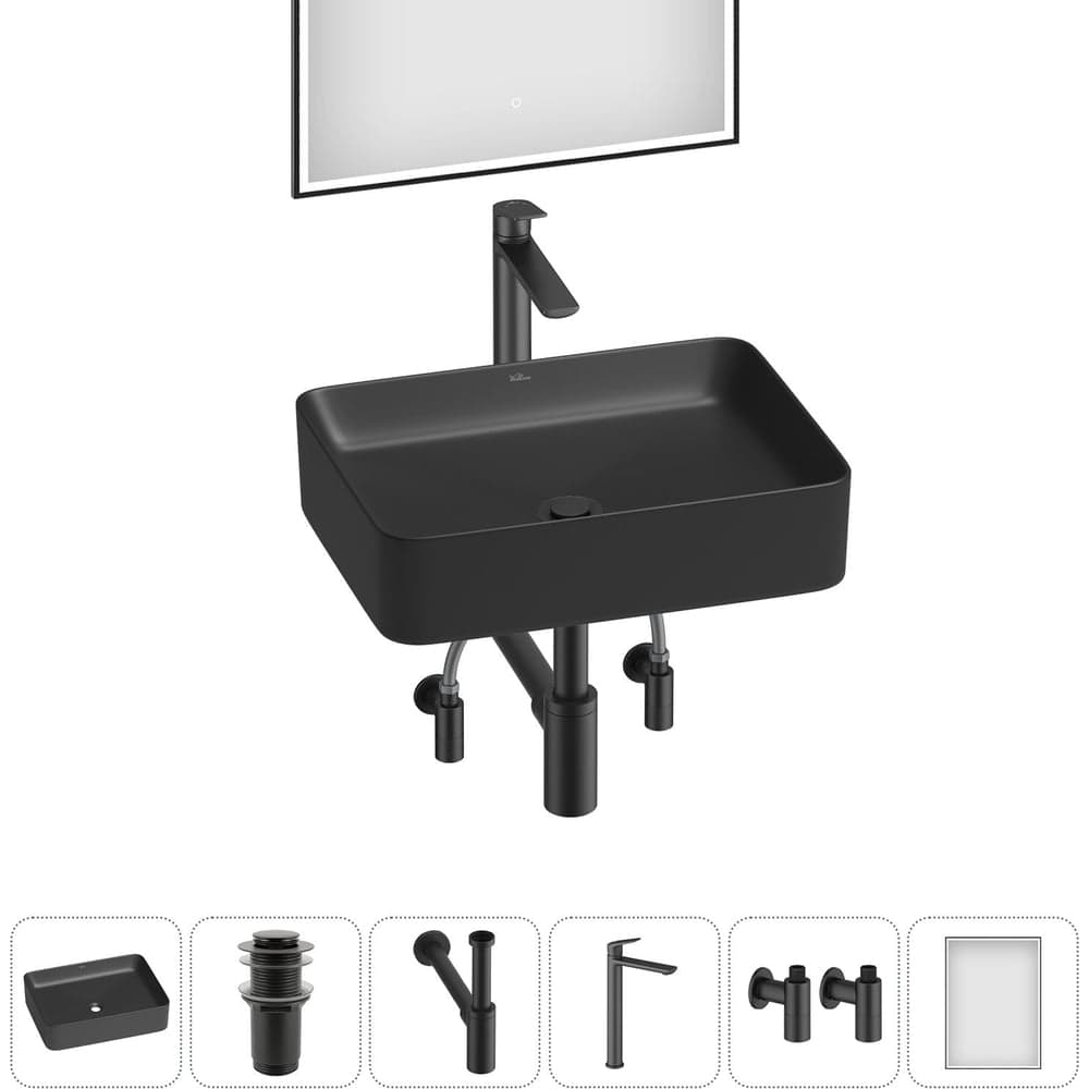 Набор Wellsee 6 в 1 Mint накладная раковина 50x38 см 20218902R