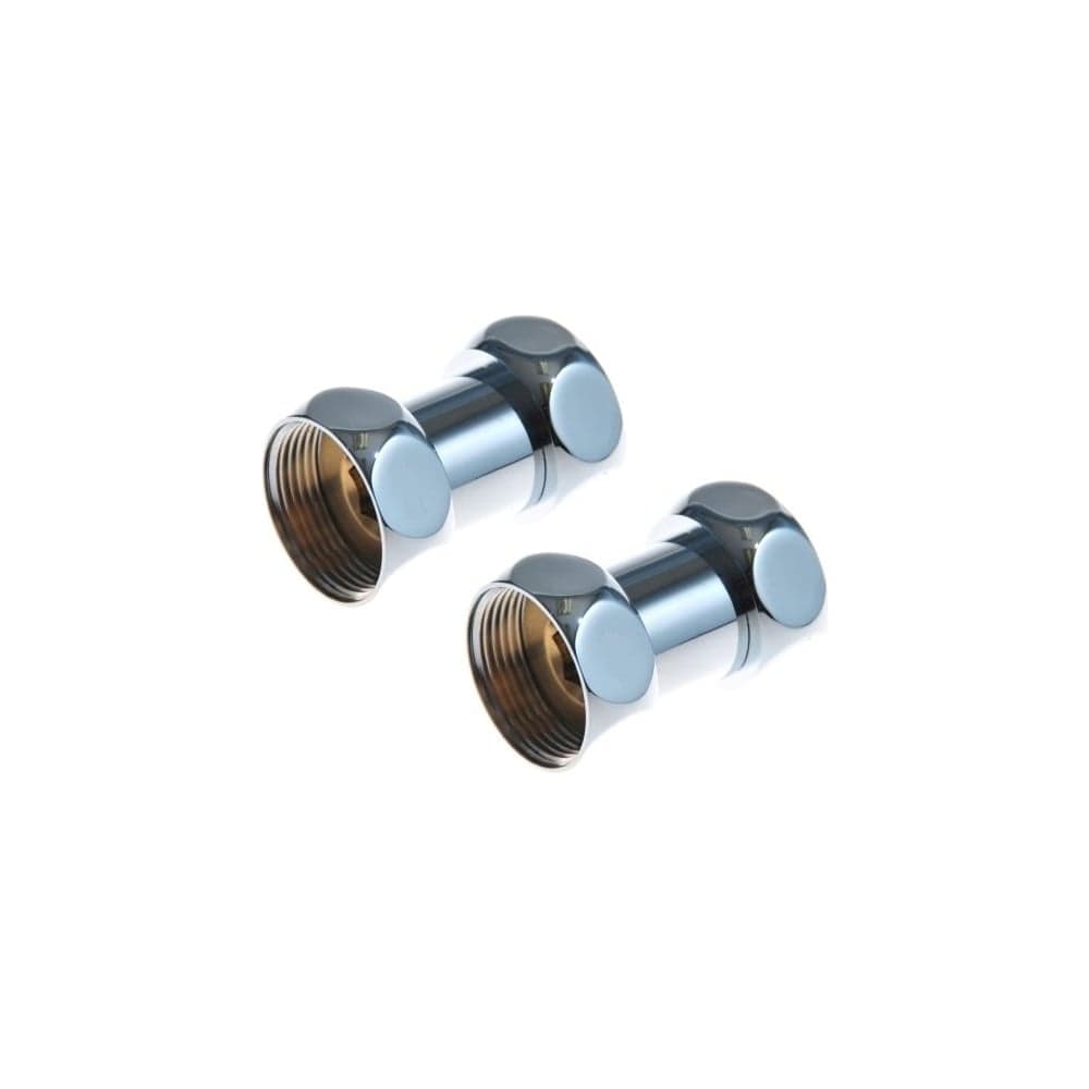 Прямое соединение для полотенцесушителя SG г/г 3/4"х3/4", хром, 2 шт 730SCH0505