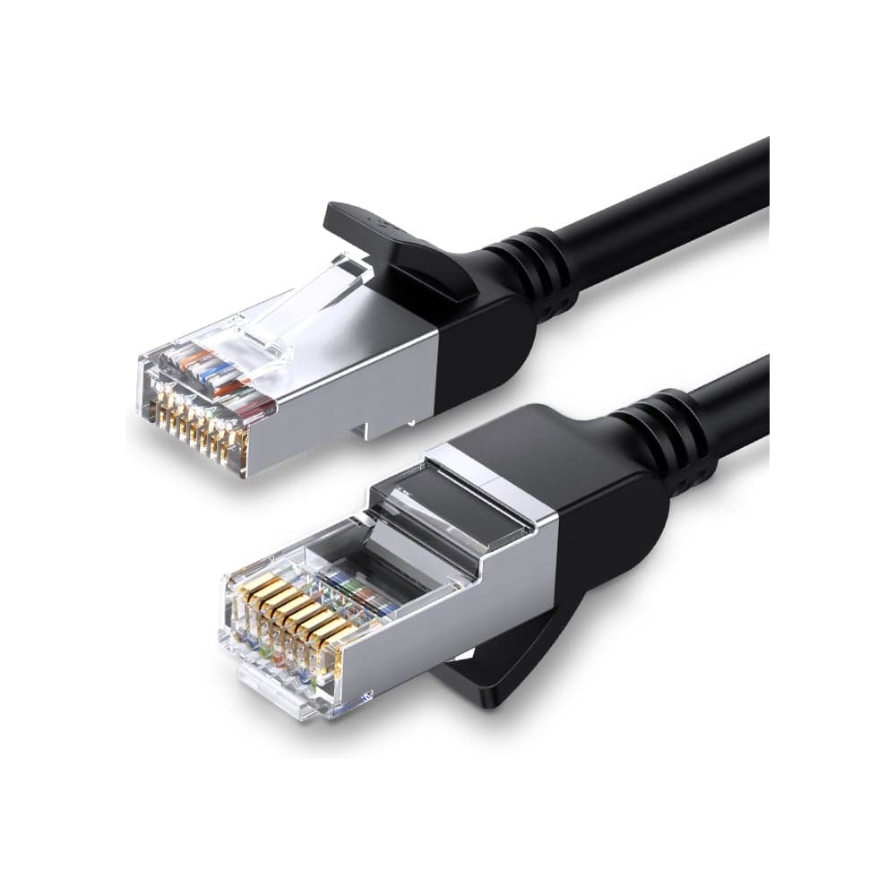 Кабель сетевой UGREEN NW101 50190 Cat 6 U/UTP Pure Copper Ethernet Round Cable, 0.5м, черный 50190_