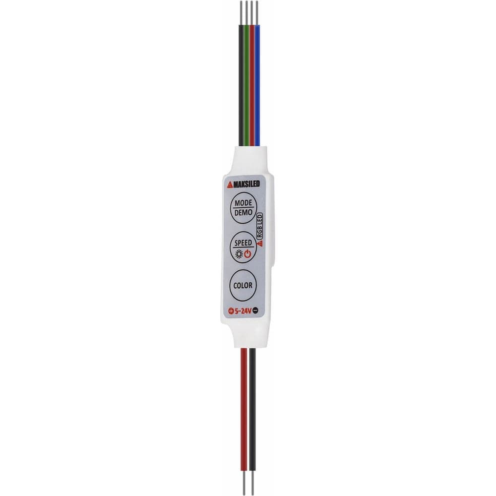 Контроллер MAKSILED RGB 5-24В, 60/144/288Вт, 3 канала x 4А, IP20, 45x13x6мм ML-CT-101-WF
