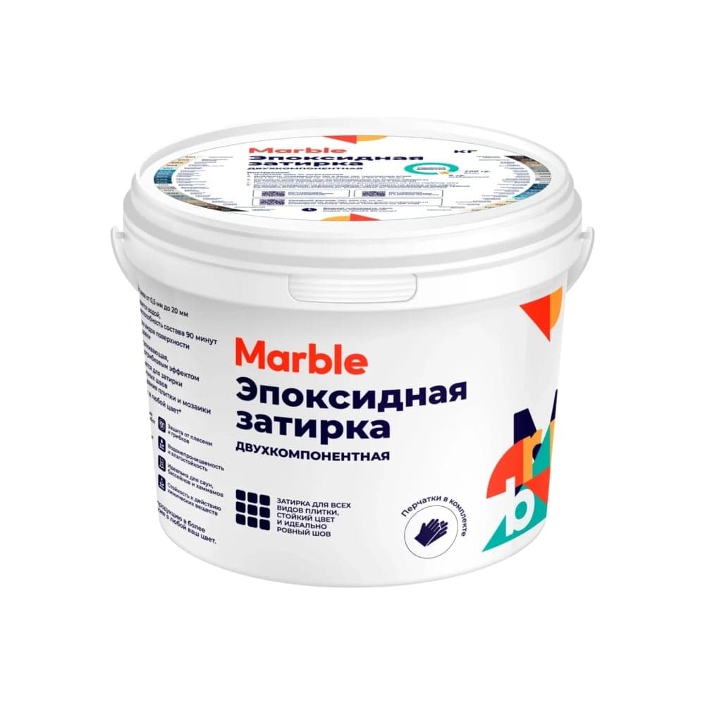 Эпоксидная затирка для плитки Marble №008 серебристо-серый, 1кг 7930175710981