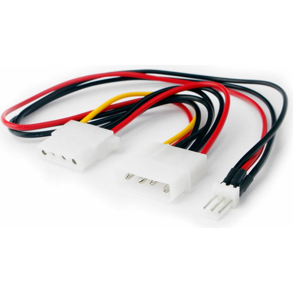 Кабель питания Cablexpert для вентилятора 12V, molex -> molex + 3pin, 15см CC-PSU-5