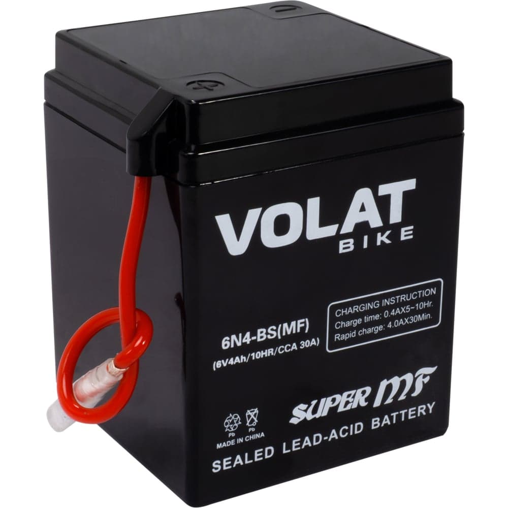 Мотоаккумулятор VOLAT 6V 4Ah 6N4-BS(MF) L+ для мопеда, скутера 71x71x93 6N4-BS(MF) 6N4-BS(MF)Volat
