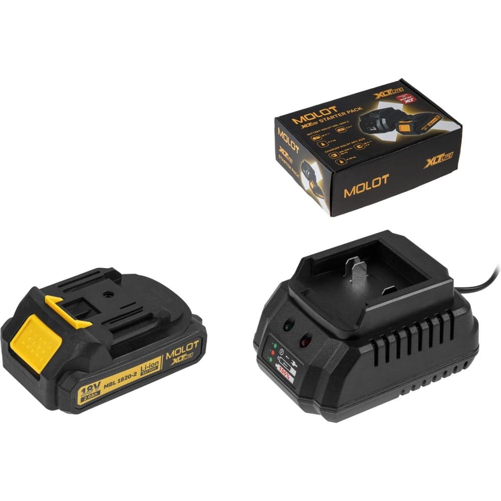 Комплект аккумулятор MOLOT 18В 2 Ач и зарядное устройство XLT Lite 2329089 ЦЗ-0786340800