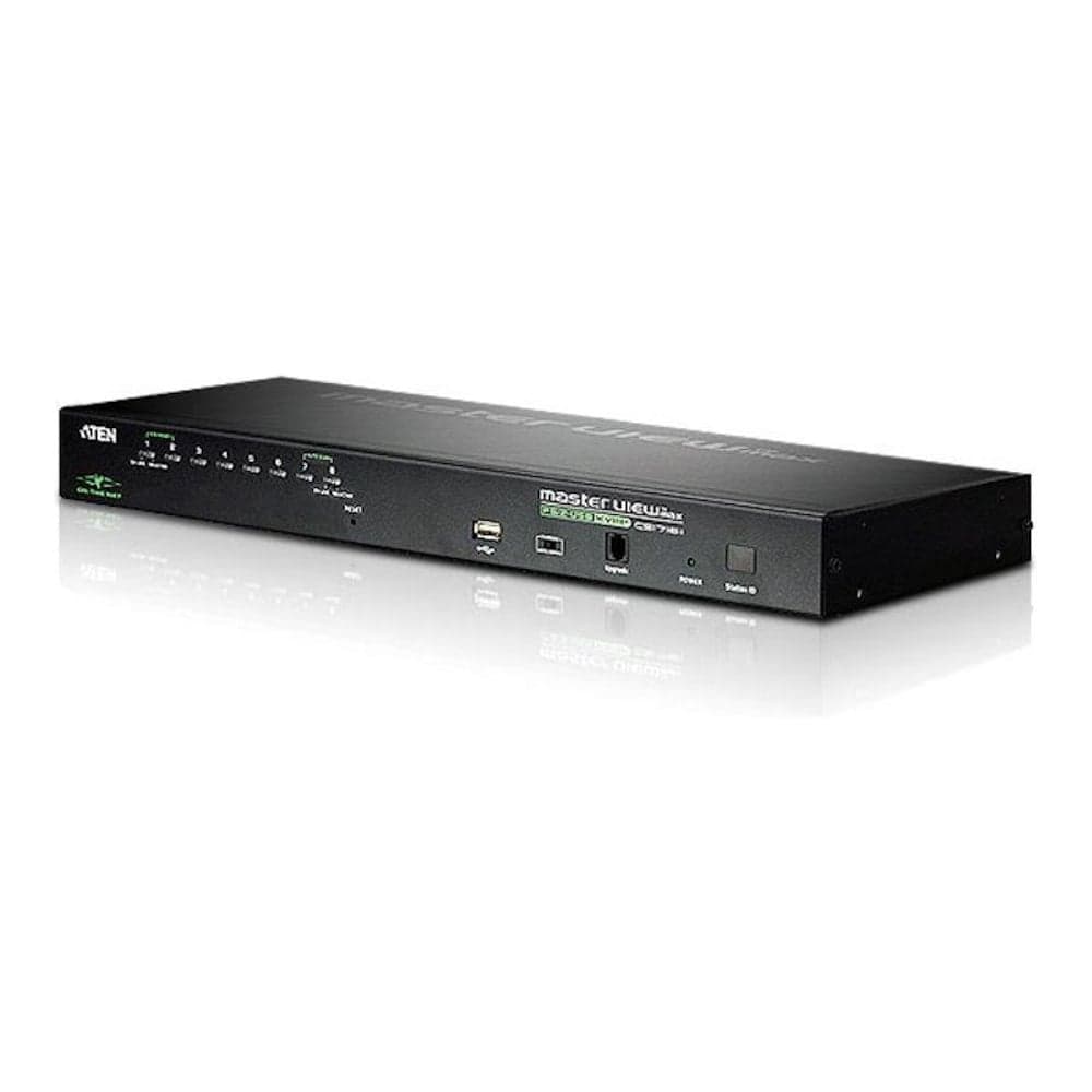 Переключатель ATEN KVM KVM/switch19, электрон., VGA/SVGA+keyboard+mouse, 2 8 компьютеров/блоков/портов/port PS/2;USB, со шнурами USB 2х CS1708i-AT-G