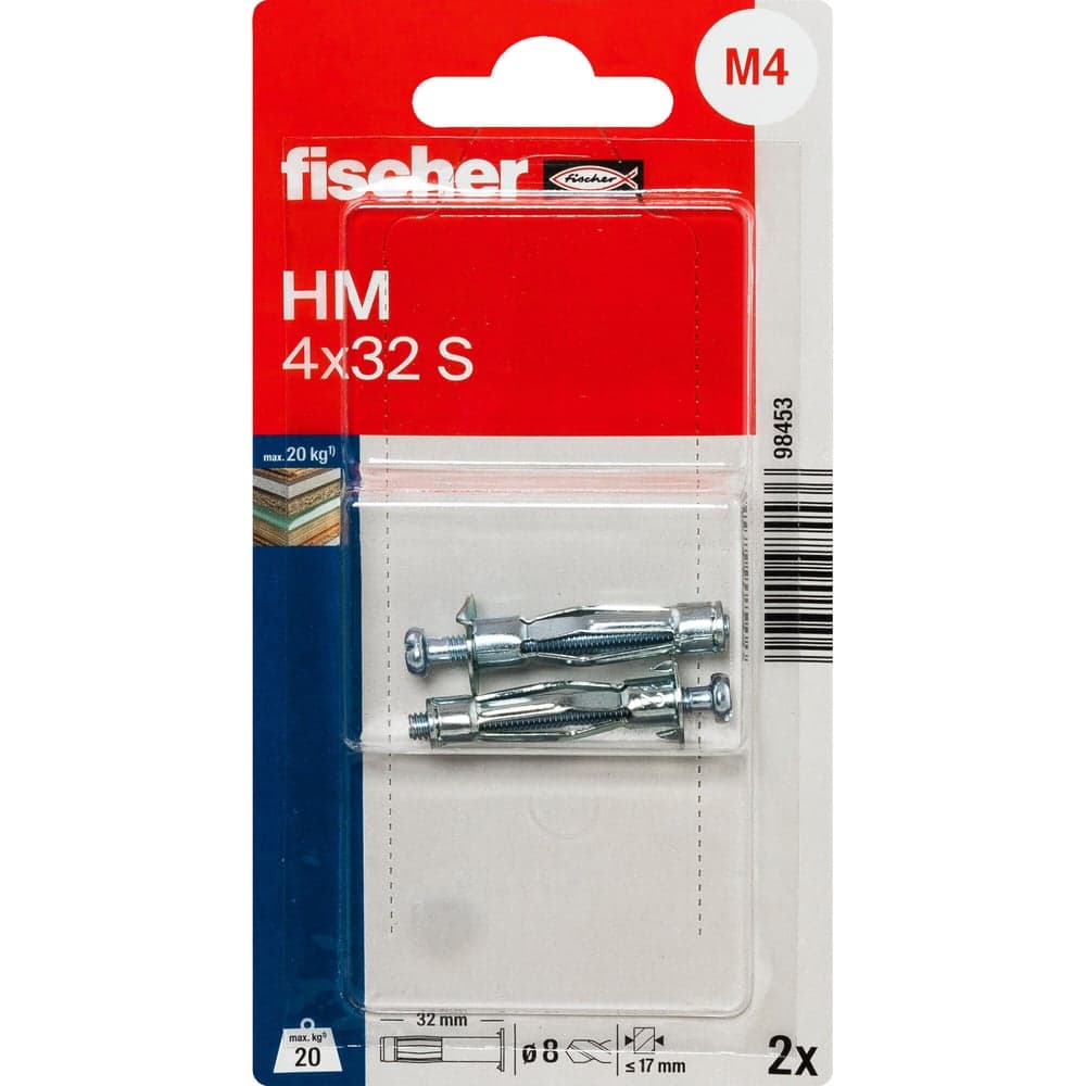 Металлический дюбель Fischer HM 4X32 S K NV блистер 98453