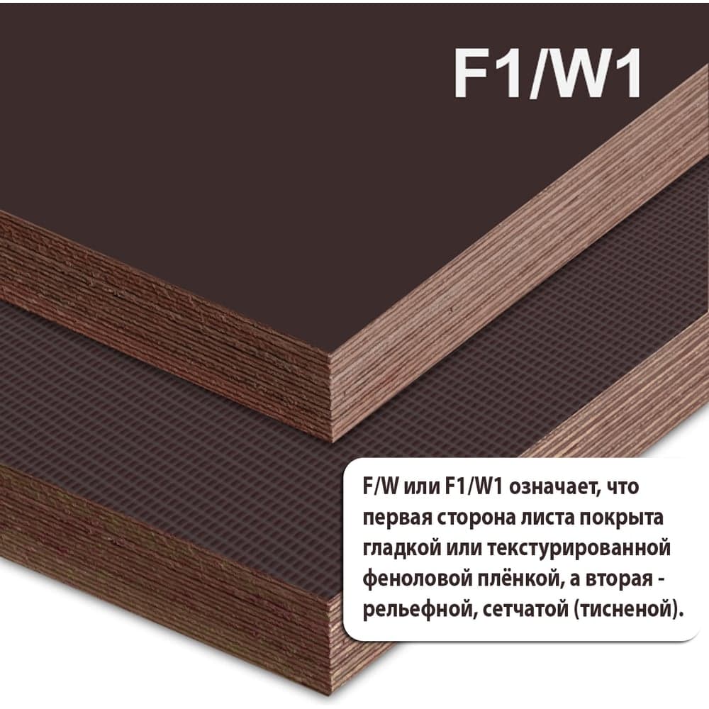 Фанера ламинированная MW 21 мм F/W лист 2440х1220мм ФЛ-F/W-2440x1220x21