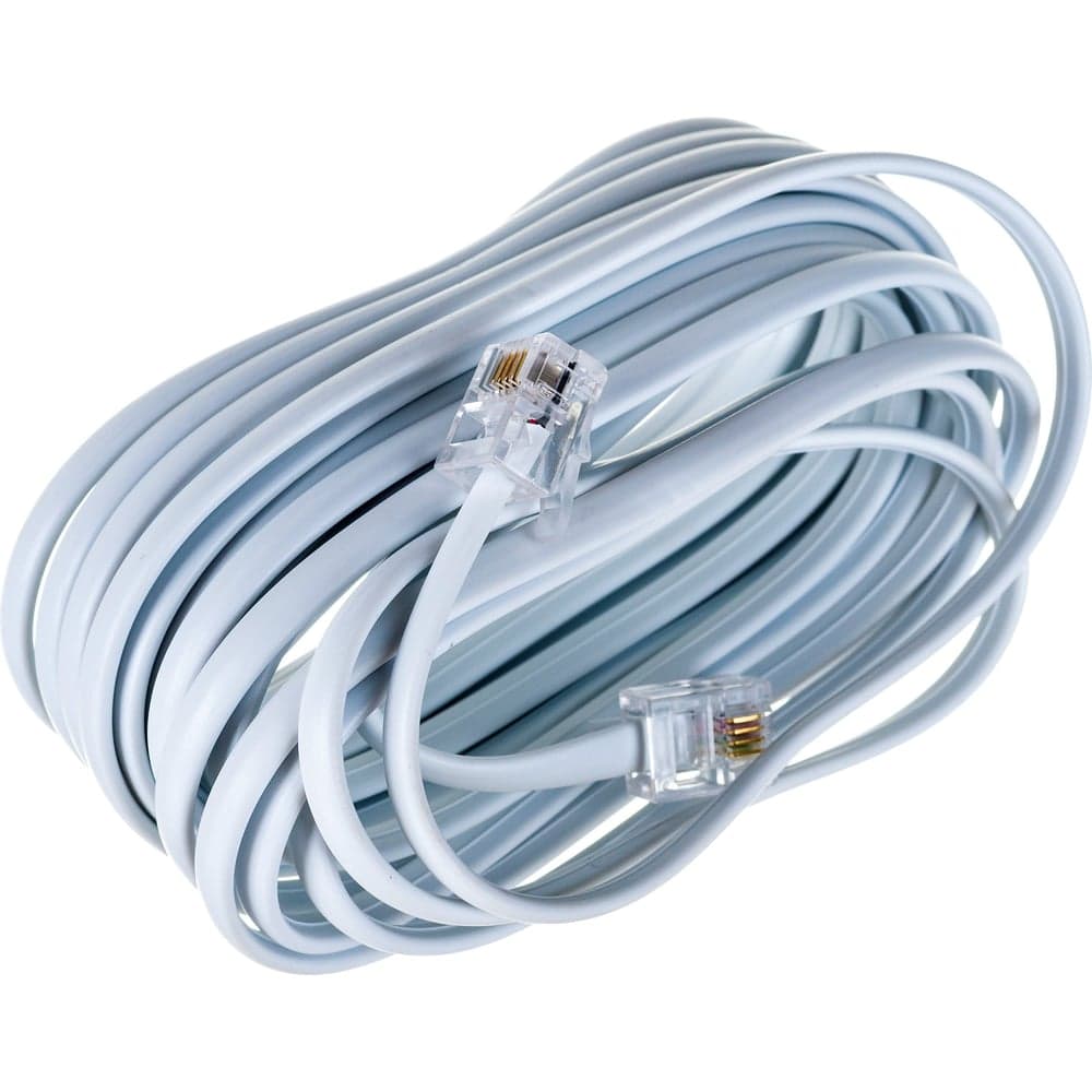 Телефонный удлинитель REXANT RJ-11 (6P-4C), 5 м, белый 18-3051