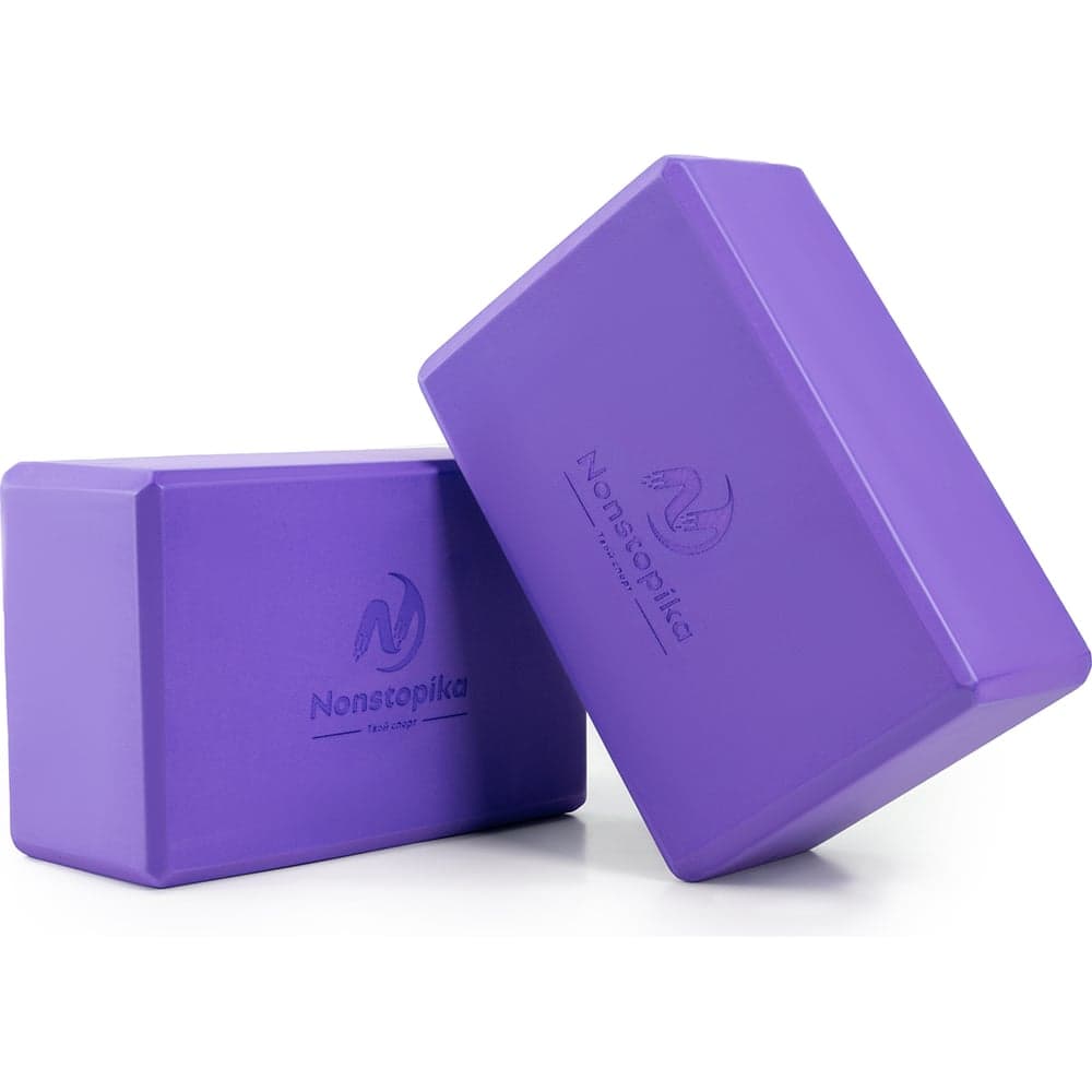 Блок для йоги ZDK фиолетовый, 2шт, 23x15x10см, 200г ZDKblock10/violet