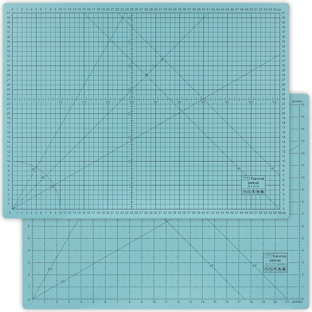 Мат для резки двусторонний (А2; 60х45 см; ПВХ) Gamma 638563