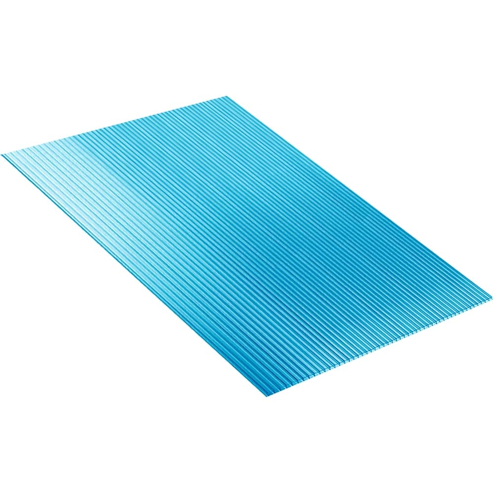 Сотовый поликарбонат 6 мм, 1050x750 мм, 1.2 кг/кв.м., бирюза 1uv Novattro 4604638005596
