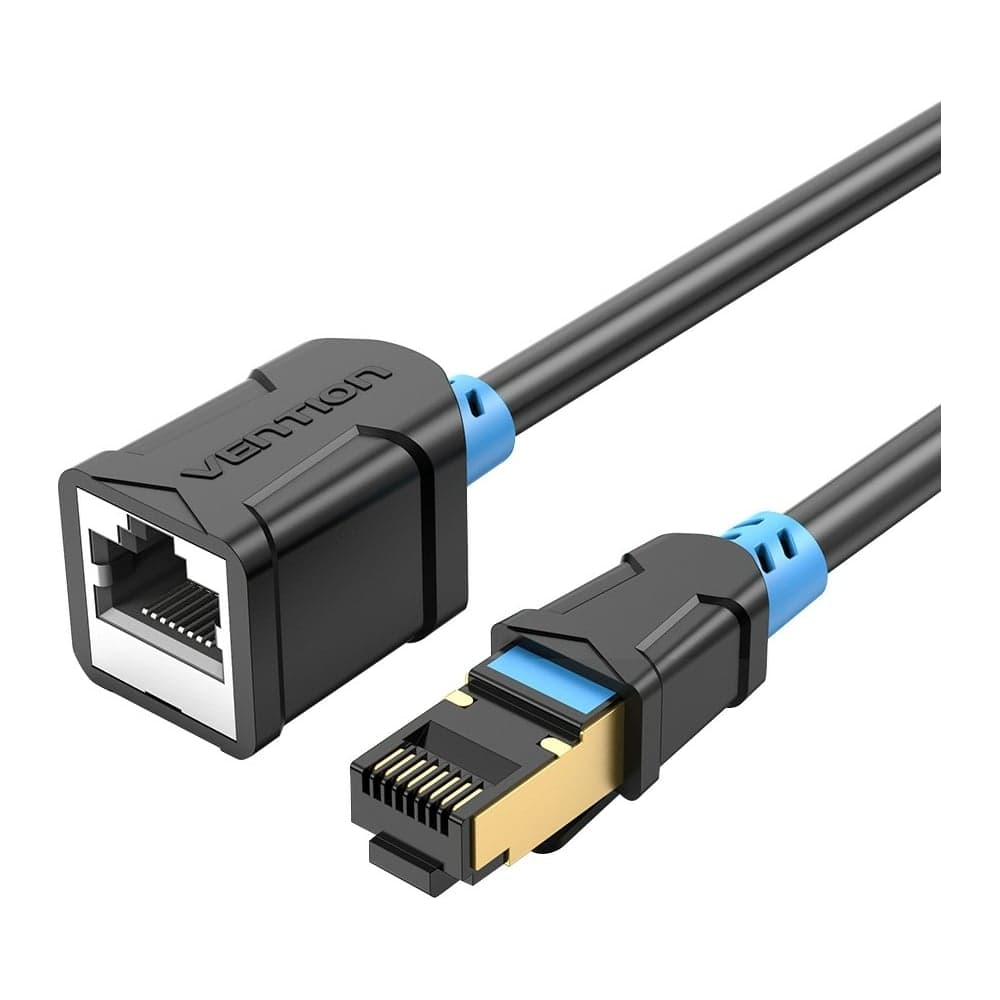 Прямой патч-корд удлинитель VENTION SSTP cat.6, RJ45 - 2м. Черный IBLBH
