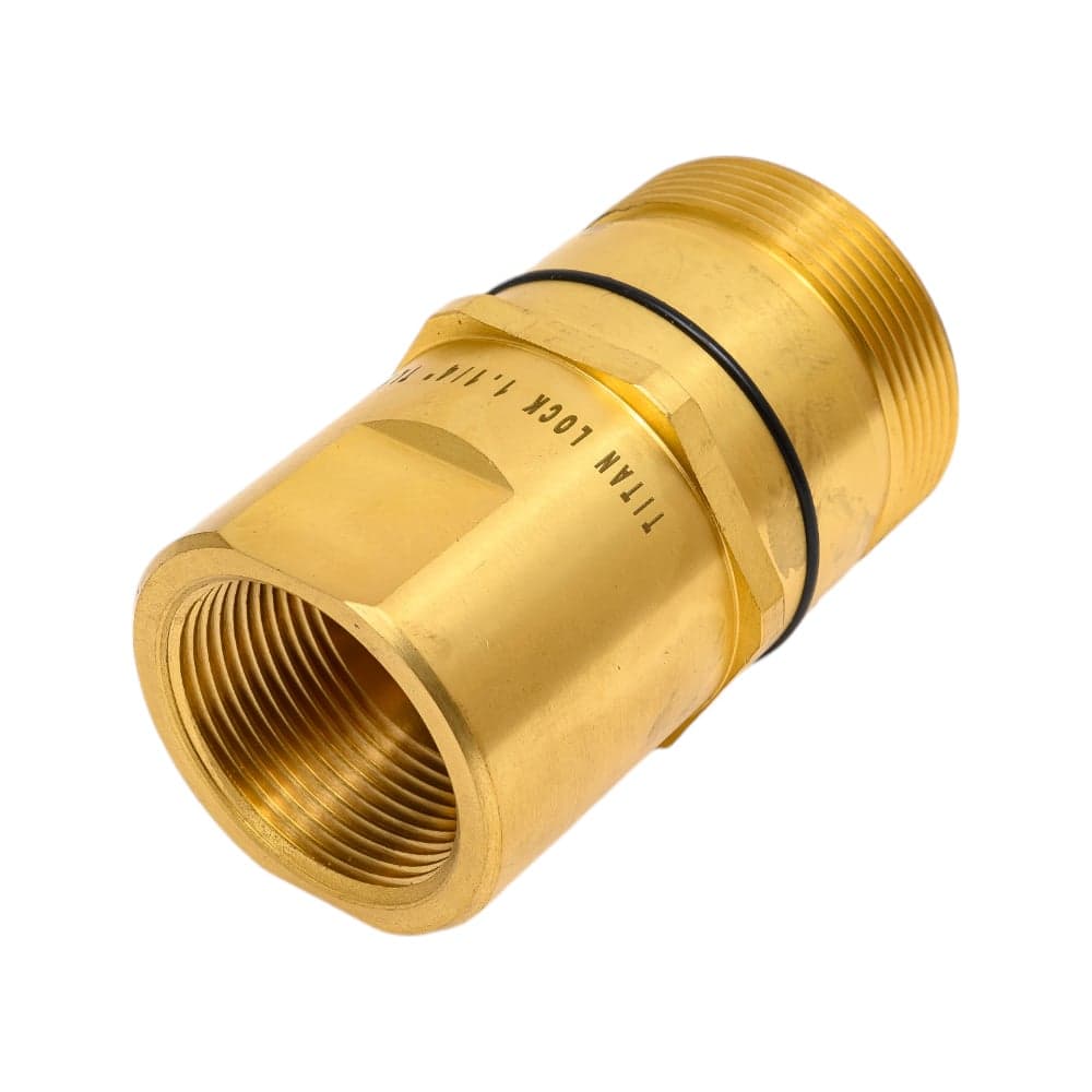 БРС TITAN LOCK 1 1/4in серия W резьбовая, ниппель, латунь, резьба NPT TL10WMN